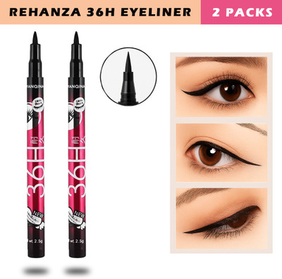 Rehanza 36H Waterproof Eyeliner Pencil - Long Lasting Black Liquid Eyeliner (Pack of 2) 5 g(Black)