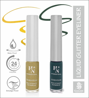 HIGHLIGHT NAILS HN-EL1-CMB (EL1-07) (EL1-01) 6 ml(GLITTER GOLDEN::ARABIAN GREEN)