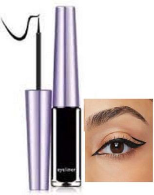 Luipui waterproof long lasting black color eye liner pack of 1 8 ml(BLACK)
