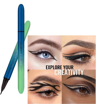 GABBU Lightwet Liquid Eyeliner Natural Black Finish Long Lasting Quick Drying 10 ml(black)