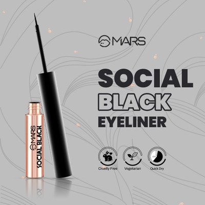 MARS Social Black Liquid Eyeliner 5 ml(BLACK)
