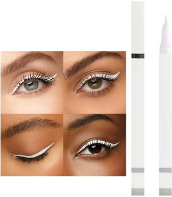NADJA White color liquid eyeliner non transfer and smudge proof 2 ml(WHITE)