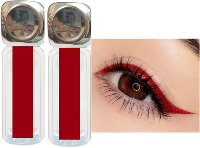 Latixmat Waterproof Velvet Matte Red Liquid Eyeliner set 7 ml(Matte Red)
