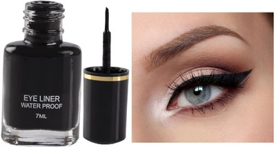 Wonholli New Waterproof and Smudge proof Liquid Eyeliner set of 1 7 ml(BLACK)
