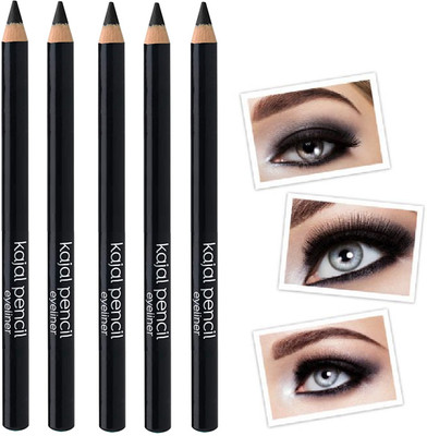THTC 5pc Pencil Liner Kajal 2 in 1 5 ml(Black)