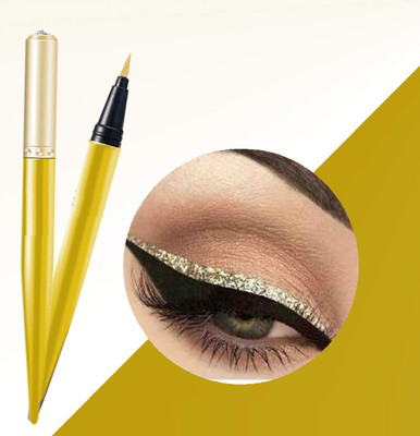 THTC Shiny Diamond Liquid Eyeliner for Long Lasting Stay 1.5 g(gold)