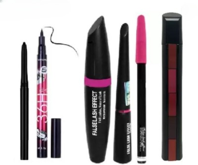 FROSTED COSMETIC Kajal & 3in1 Eyeliner , Mascara , Eyebrow Pencil & Liquid-Eye Liner 36H 20 g(Multicolor)