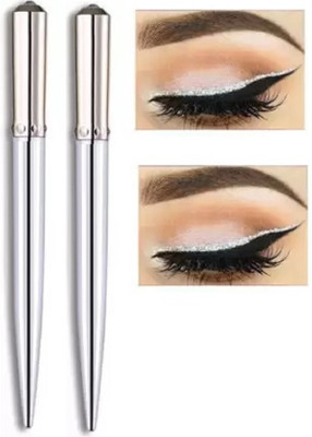 GFSU - GO FOR SOMETHING UNIQUE Diamond silver Eyeliner ,Long Lasting , Quick Dry ,Waterproof , Glitter Finish 3 g(SILVER)