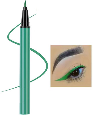 FLORERO Eyeliner Matte Finish,Waterproof, Smudgeproof green liner24 Hrs 3 g(green)