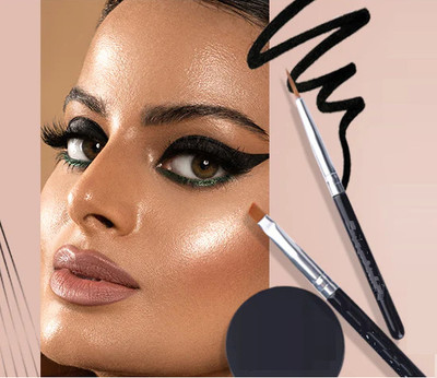 Sheny 2 In 1 Gel eye Liner & Smudge, Black & Brown 8 ml(multicolors)