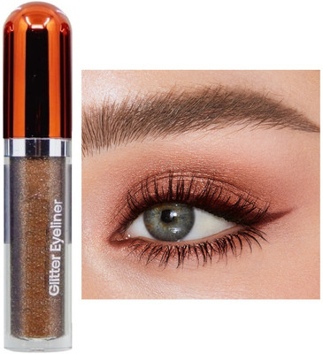 Arcanuy Sparkling Glitter Metallic Waterproof Liquid Eyeliner 5.5 ml(brown)