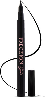 BERGAMOT BEAUTE Precision Stroke Eyeliner | Sharp & Flawless Jet Black | Water & Smudge Proof 1 ml(Black)