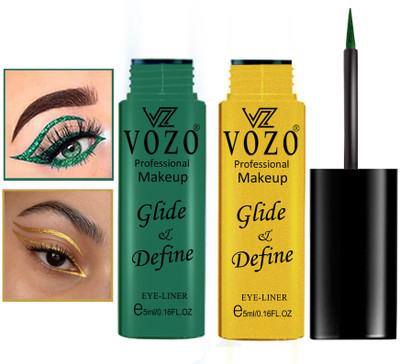 VOZO Eye Definer Infusion Essential Liquid Eyeliner 10 ml(Green, Golden)