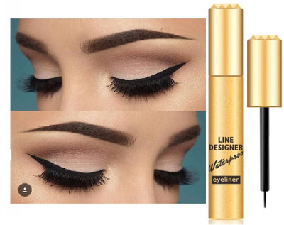 WOONGMI High Pigmented Eyeliner Smudgeproof & Waterproof Eyemakup For Girls 8 ml(Gold)
