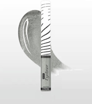 HUZURLU Shinning Eyeliner Waterproof (Silver) Metallic & Shimmery Finish 5 ml(silver)