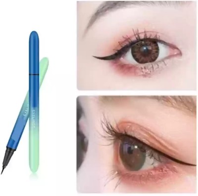 HUZURLU Jet Black Bold Felt Tip Waterproof Eyeliner 1.5 ml(BLACK)