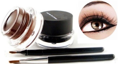 SEUNG PERFECT GEL BLACK BROWN GEL KAJAL FOR SMOKEY EYE MAKEUP SMUDGE PROOF 6 g(BLACK, BROWN`)