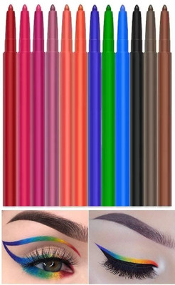 NADJA PACK OF 12 MULTI COLOR EYELINER PEN 18 g(MULTICOLOR)