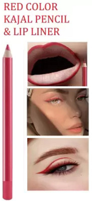 tanvi27 RED MATTE FINISH WATER PROOF & LONG LASTING EYE LINER & KAJAL 2 g(RED)