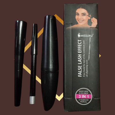 Deeparth 3 In 1 Kajal, Mascara & Eyeliner -/ 1pic 2.5 ml(Black)