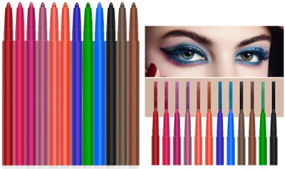 NADJA 12 Color Eyeliner Set Matte Eyeliner Pencil Waterproof Colorful long lasting 4.2 g(MULTI COLOR)