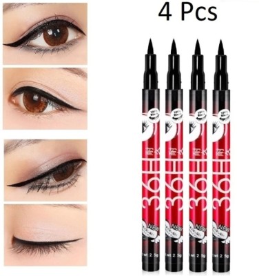 ARRX Insta Beauty Waterproof & Smudge Proof 36 Hour Long Lasting Eyeliner Pack of 4, 10 g(The Swiss Eyes)