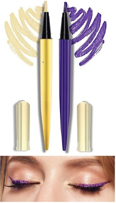 THTC Diamond Shiny Purple & Gold Eyeliner Pen for Long Stay & Smudge Proof 3 g(PURPLE, GOLD)