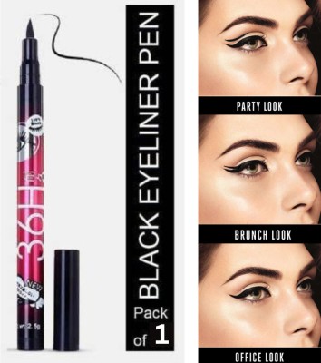 Hidden Beauty 36Hr Precision Liquid Waterproof Lash Eyeliner Pencil | Sketch Eye Liner (Black) 10 ml(Black)