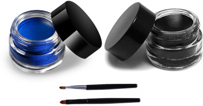 nn black with blue new matte eye liner soft smooth pack of 2 8 g(jet black, jet blue)
