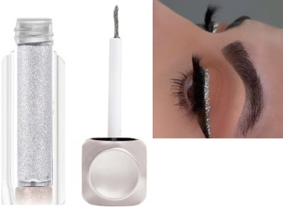 GULGLOW99 Glitter Shimmer Sparkle Eye Liner for daily ue 3.5 g(WHITE)