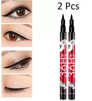 DARYUE 36h eyeliner ,Water-resistant pack of 2 4 g(BLACK)