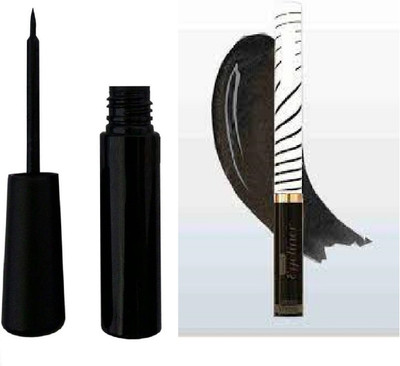 Luipui WATERPROOF BLACK EYELINER PACK OF 2 13 ml(BLACK)