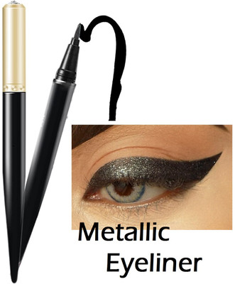 tanvi27 Diamond Black Eyeliner for Long Lasting Stay,Transfer Proof Shimmer Sparkles 1.5 g(METALLIC BLACK)