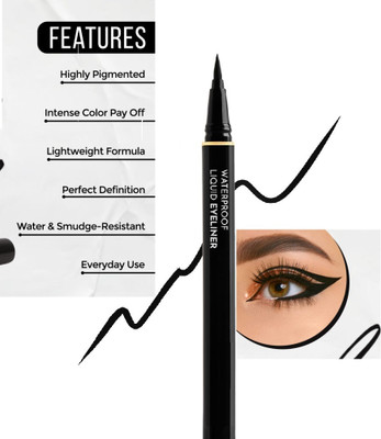 FELICECHIARA New Waterproof Eyeliner | Matte Finish | Smudge-Proof 5 g(BLACK)