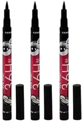 MR. HUDA 36 hours liquid eyeliner combo of 3 eyeliner (Pack of 3) 30 ml(Black)