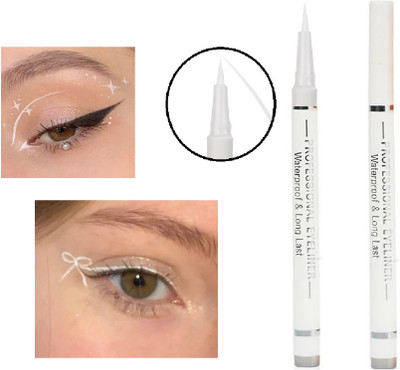 Vyomiris Waterproof & Smudge Proof |One Stroke Easy 2.5 g(white)