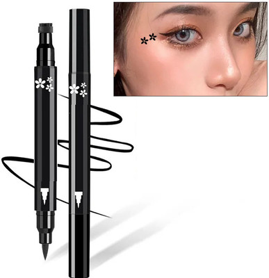PERLENTE double sided black eyeliner water proof smudge proof stamp eyeliner 10 g(BLACK)