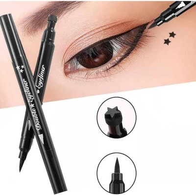 LOVE HUDA Professional HD Waterproof Long Lasting Sketch Pen Eyeliner Eye Wing Stamp 2.5 g(Jet Black)