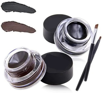GFSU - GO FOR SOMETHING UNIQUE Black Brown Gel Eyeliner with brush 6 ml(black, brown)