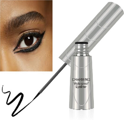 Luipui black color eye liner trending long lasting pack of 1 6 ml(BLACK)