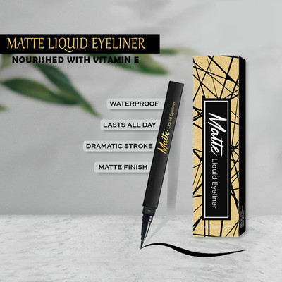 GULGLOW99 Sketch Pen Smudge Proof Eyeliner - Matte Finish 15 ml(BLACK)