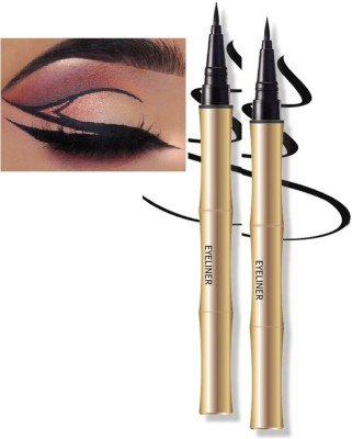 tanvi27 Water Proof Bamboo Jet Black Liquid Eyeliner Combo 2.6 ml(BLACK)