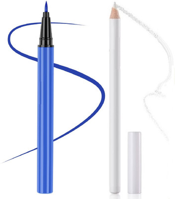 REIMICHI Bold Sketch Eyeliner Waterproof and white pencil kajal and eye liner 3.5 g(blue,white)