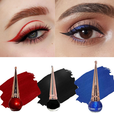BLUST&FAMME Multicolor Blue,Black,Red glitter eyeliner pack of 3 8 ml(Multicolor)
