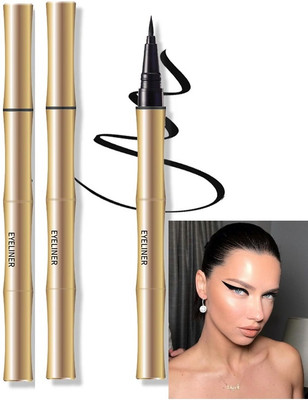 Emijun Bamboo Jet Black Liquid Eyeliner combo 3 ml(BLACK)