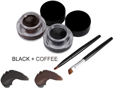 BLUEMERMAID 2 In 1 Fascinated Eyebrow&Eyeliner Cream With Brush 6 g(BLACK, BROWN)