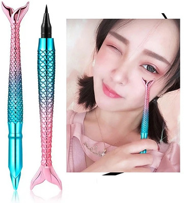 THTC Waterproof Eyeliner Pen Smudge-Proof Mermaid Fish Tail Eye Liner 4 ml(Black)
