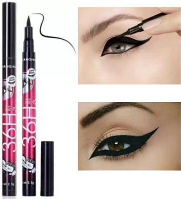 Hidden Beauty 36H Black Waterproof Pen Liquid Eyeliner Make Up Beauty 100g(Pack of 2) 200 ml(Black)