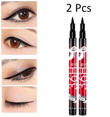 ARRX Insta Beauty Waterproof & Smudge Proof 36 Hour Long Lasting Eyeliner Pack of 2, 5 g(The Swiss Eyes)