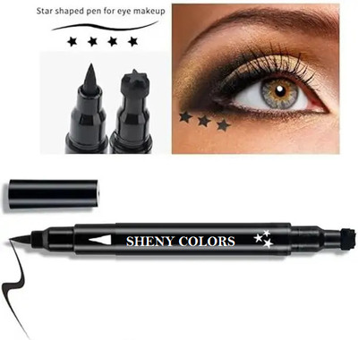 SHENYCOLORS BEST 2 IN 1 BLACK EYELINER STAR AND SIMPLE SHAPE 10 g(BLACK)